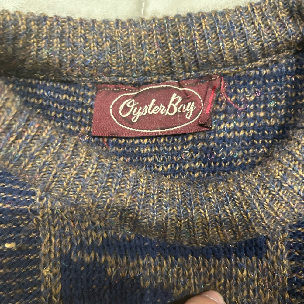 Vintage 1980s Mens Oyster Bay Knit Sweater xL - Picture 2 of 3